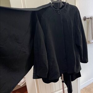 Sophisticated Women's Black Cape Jacket